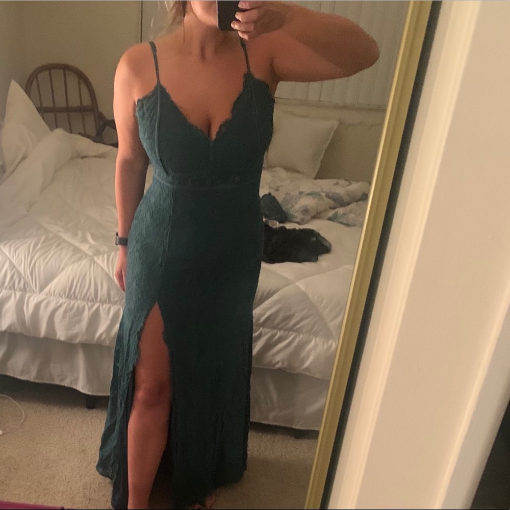 Side Slit Lace Maxi - Picture 3 of 3